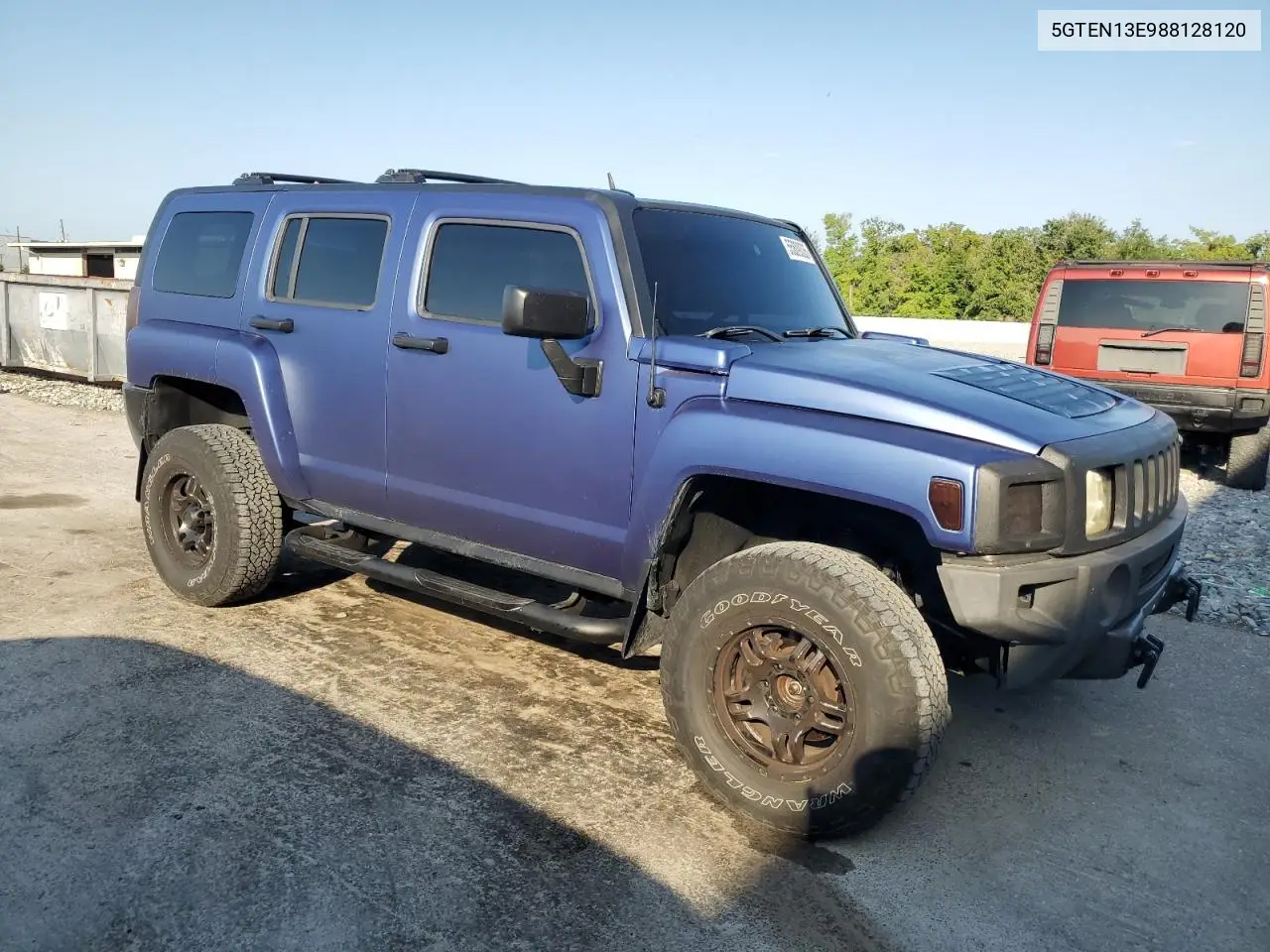 2008 Hummer H3 VIN: 5GTEN13E988128120 Lot: 55809335