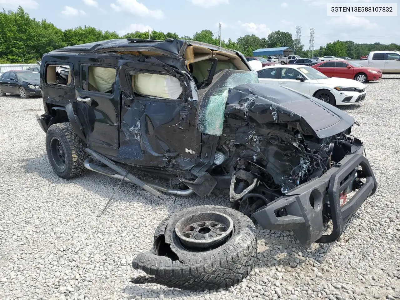 2008 Hummer H3 VIN: 5GTEN13E588107832 Lot: 59163905