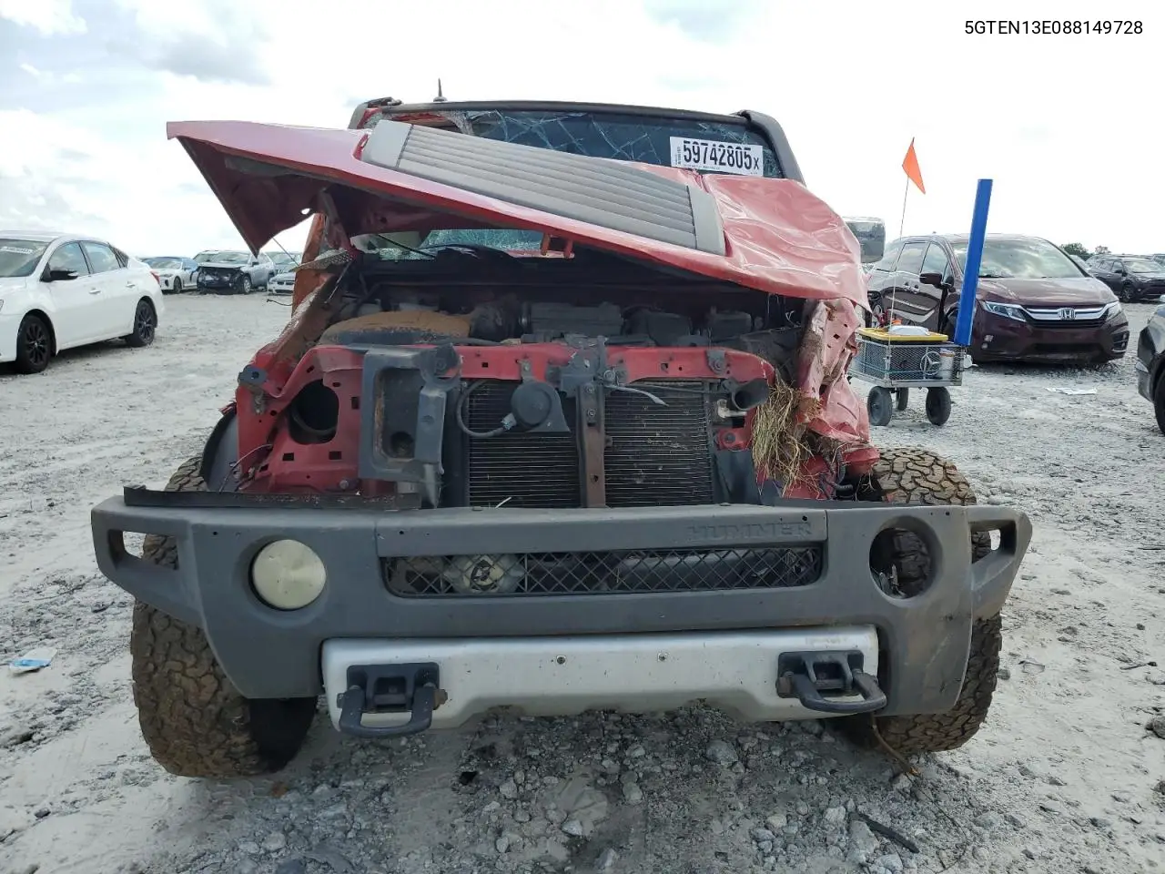 2008 Hummer H3 VIN: 5GTEN13E088149728 Lot: 59742805