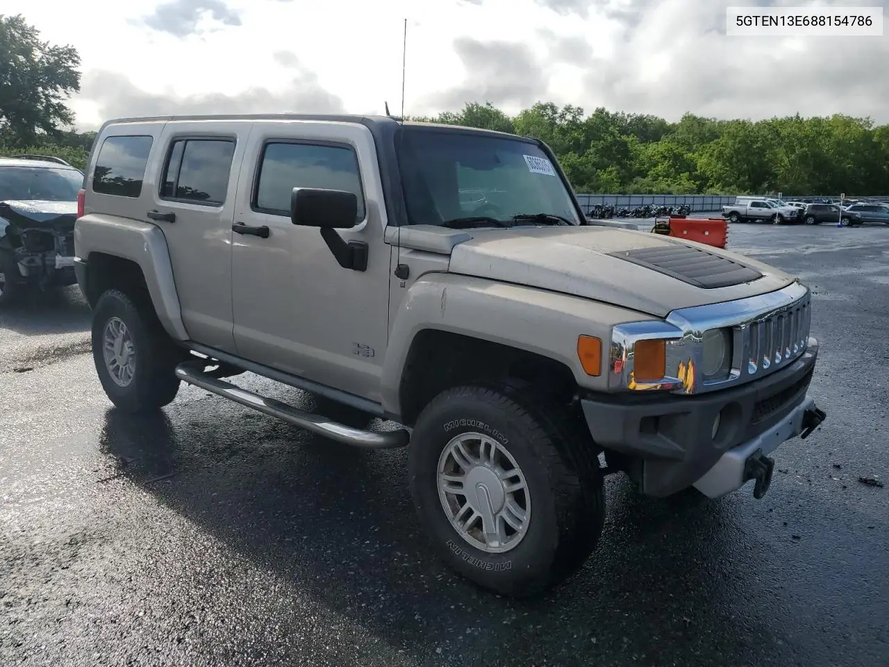 2008 Hummer H3 VIN: 5GTEN13E688154786 Lot: 60365315