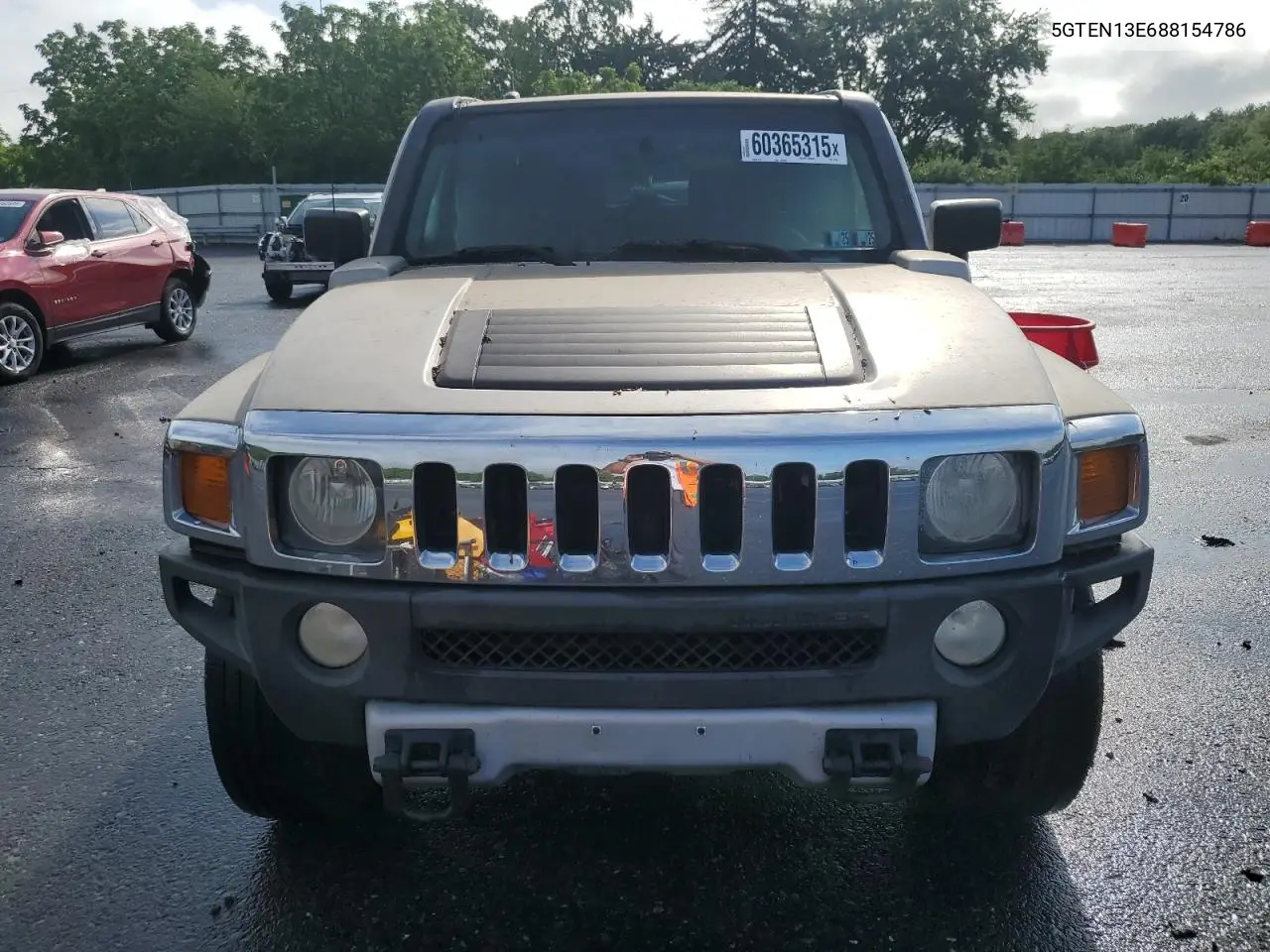 2008 Hummer H3 VIN: 5GTEN13E688154786 Lot: 60365315