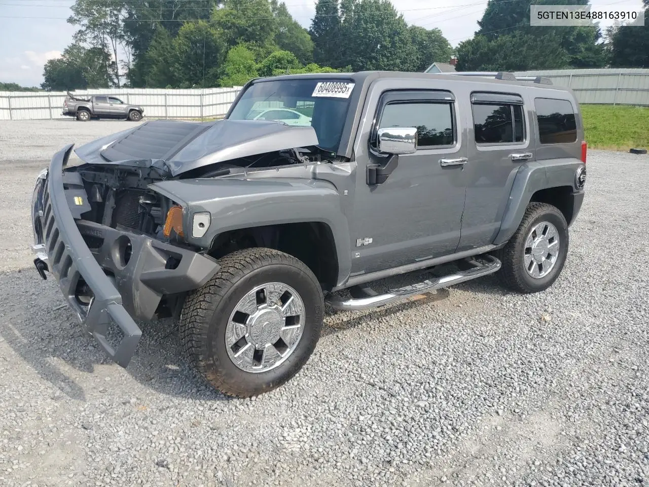 2008 Hummer H3 VIN: 5GTEN13E488163910 Lot: 60408995