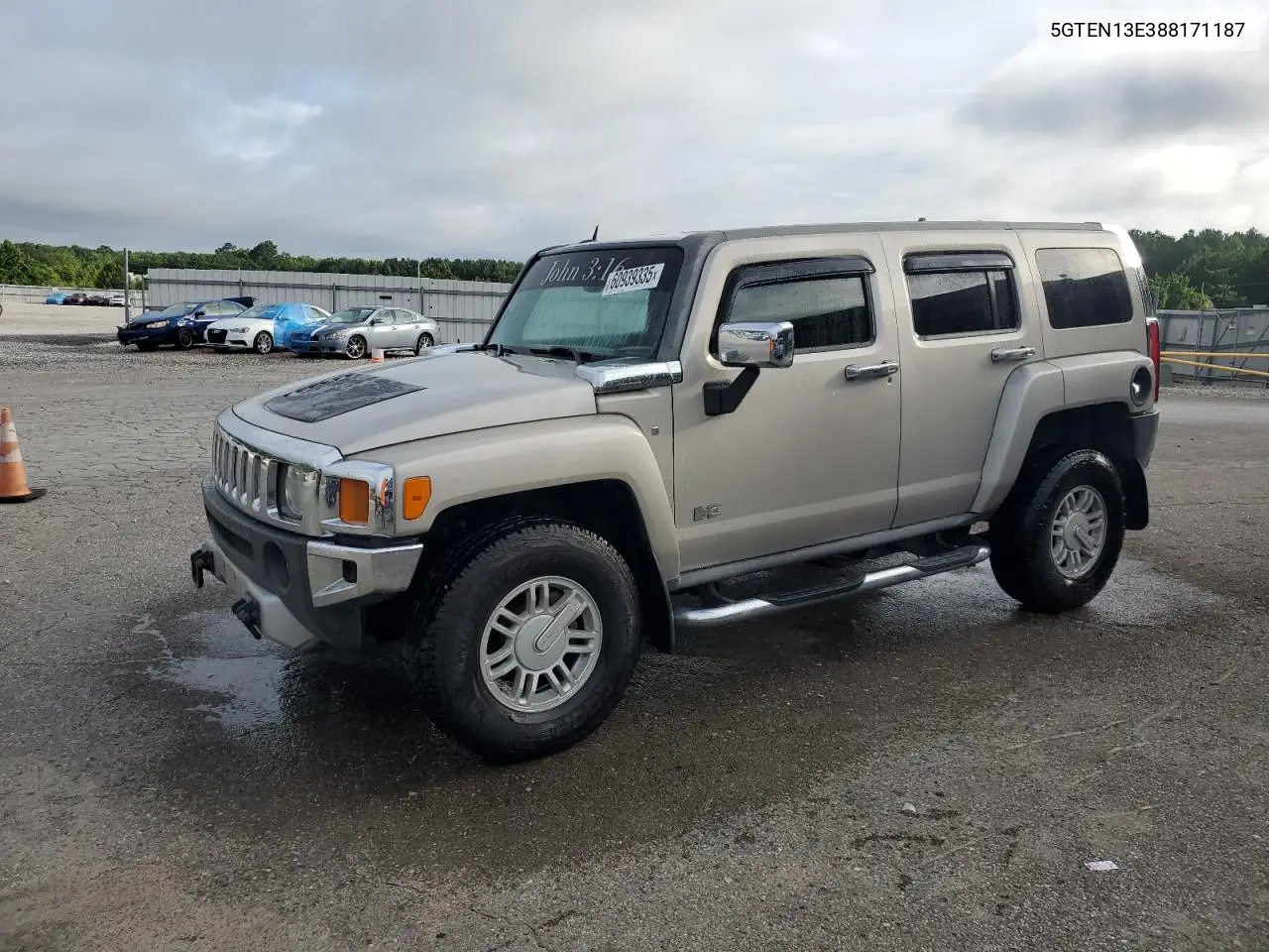 2008 Hummer H3 VIN: 5GTEN13E388171187 Lot: 60939335