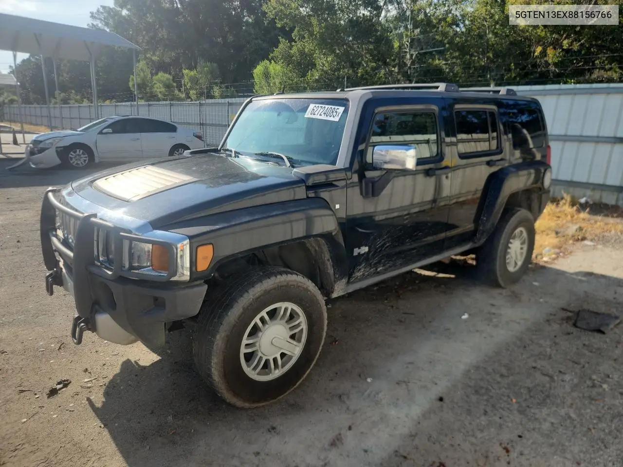 2008 Hummer H3 VIN: 5GTEN13EX88156766 Lot: 62724085