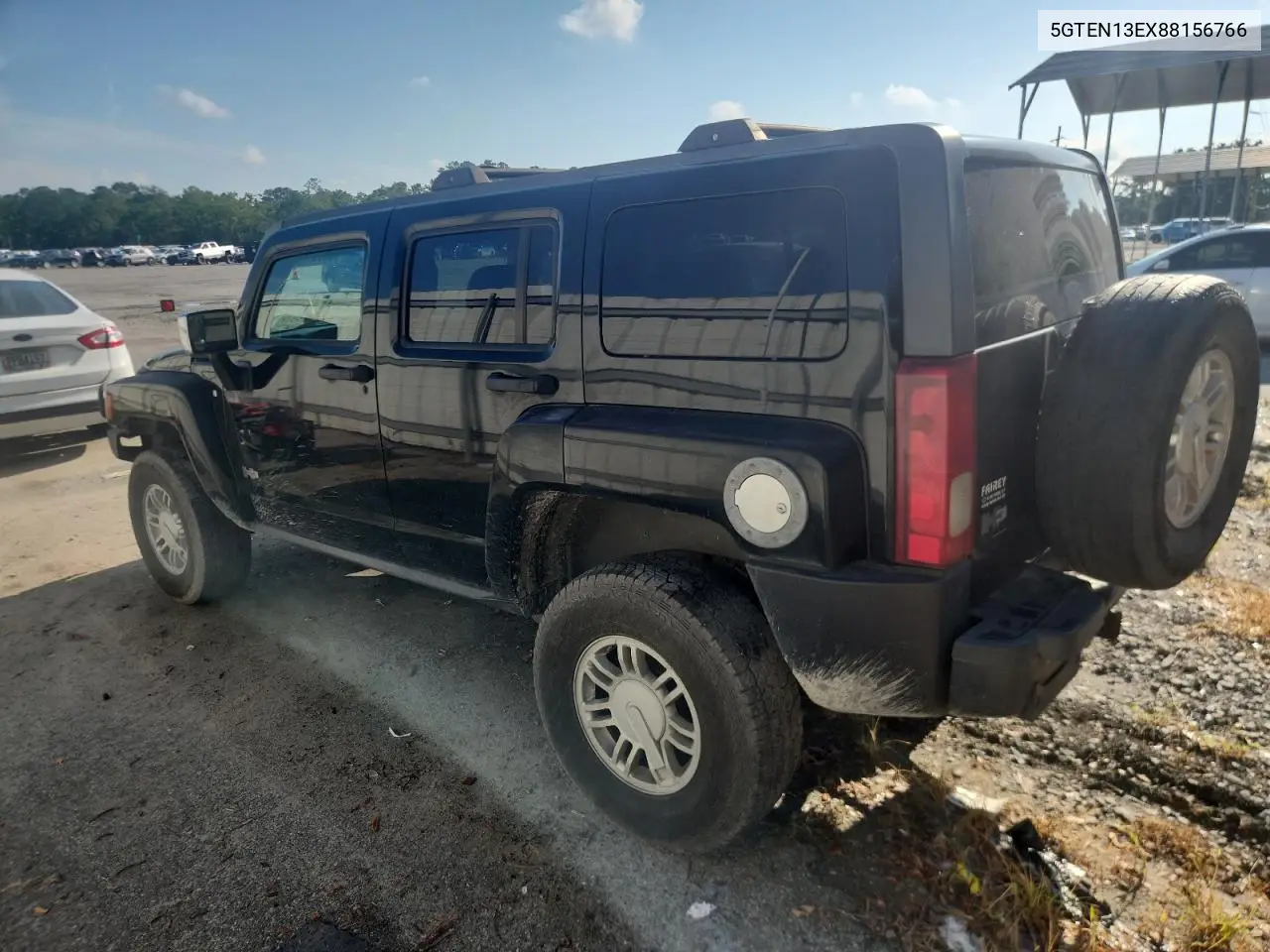 2008 Hummer H3 VIN: 5GTEN13EX88156766 Lot: 62724085