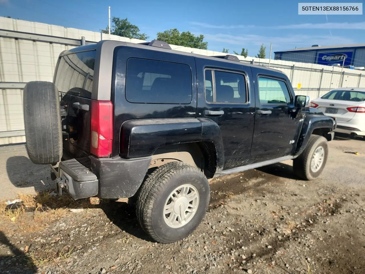 2008 Hummer H3 VIN: 5GTEN13EX88156766 Lot: 62724085