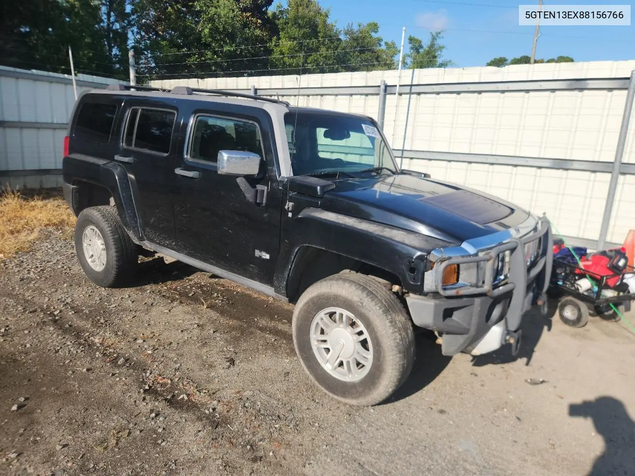 2008 Hummer H3 VIN: 5GTEN13EX88156766 Lot: 62724085