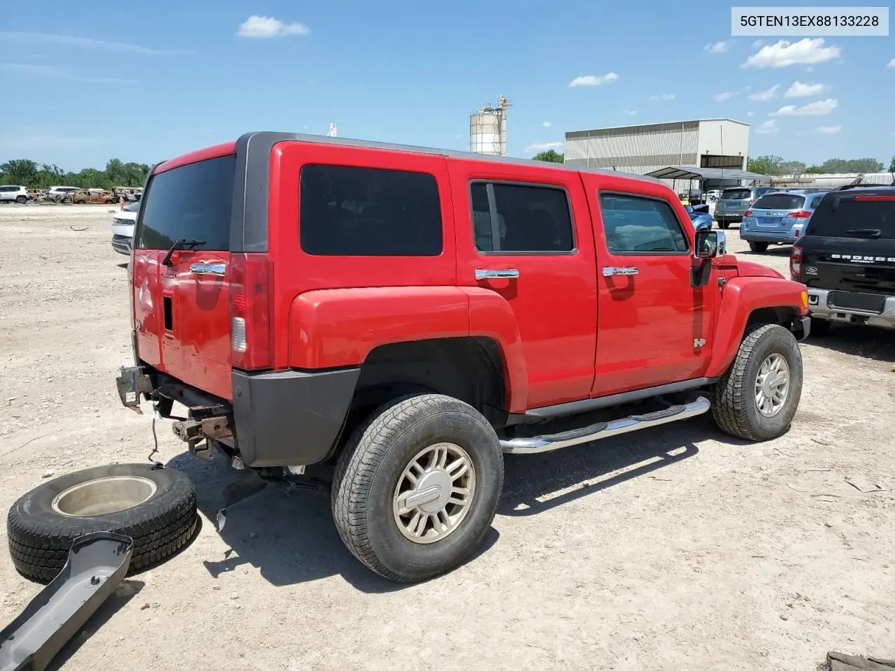2008 Hummer H3 VIN: 5GTEN13EX88133228 Lot: 63715215