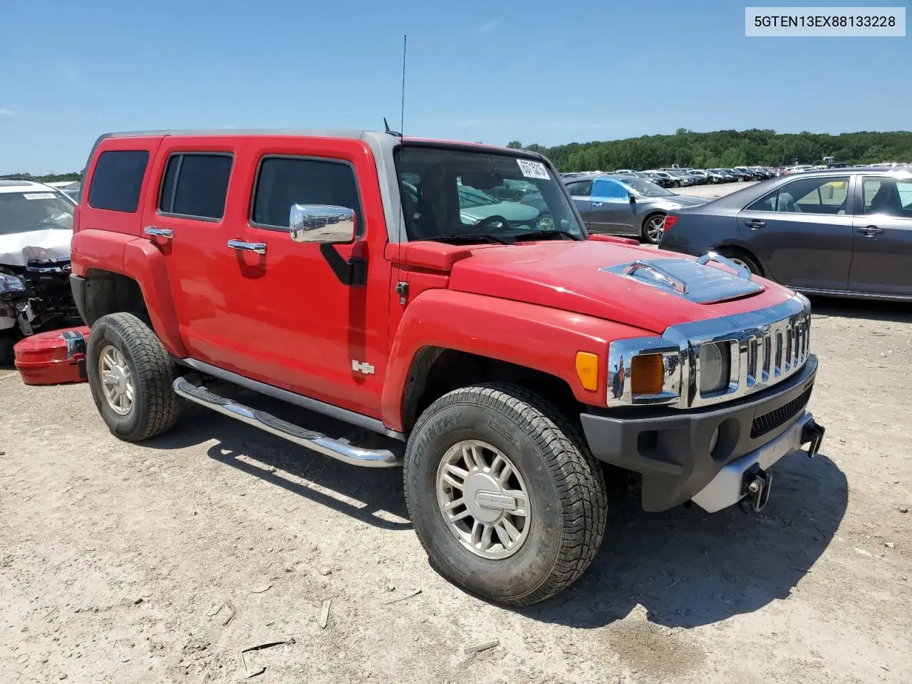 2008 Hummer H3 VIN: 5GTEN13EX88133228 Lot: 63715215