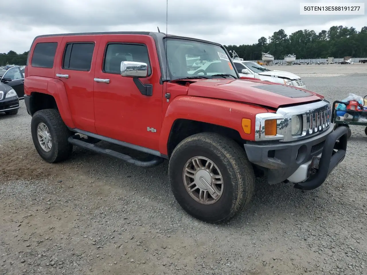 2008 Hummer H3 VIN: 5GTEN13E588191277 Lot: 63965385