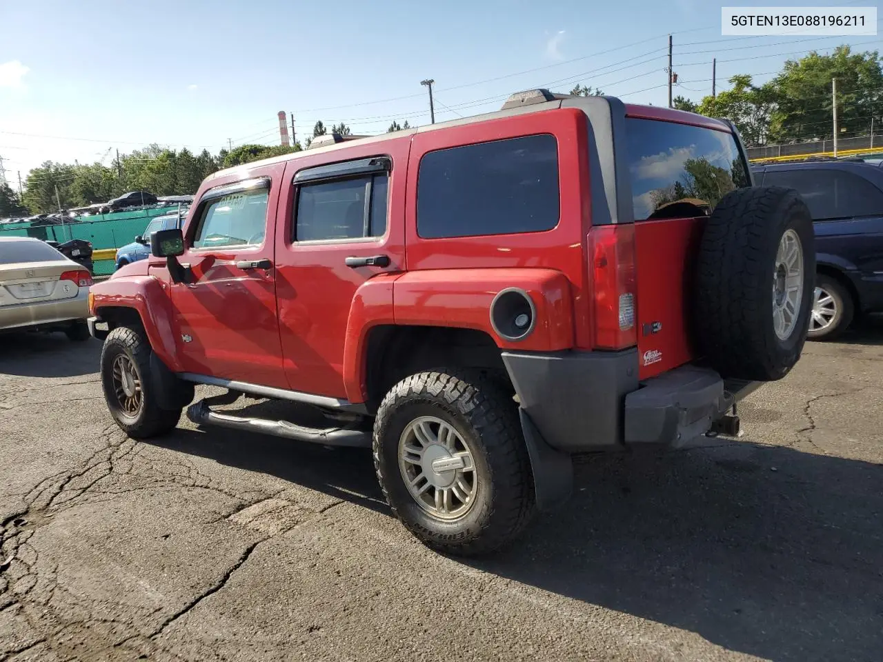 2008 Hummer H3 VIN: 5GTEN13E088196211 Lot: 64147675