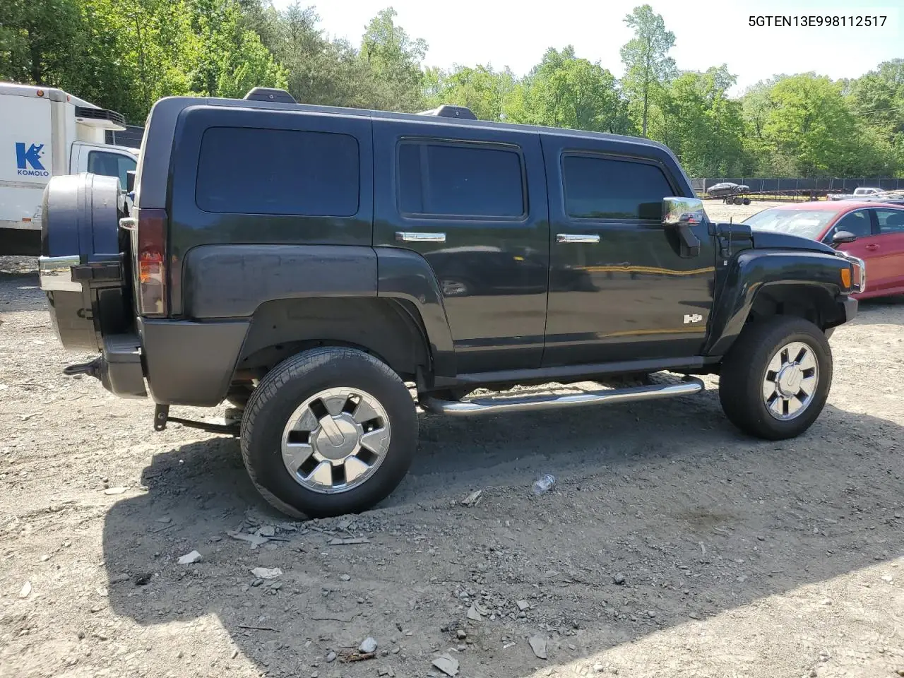 2009 Hummer H3 VIN: 5GTEN13E998112517 Lot: 55391135