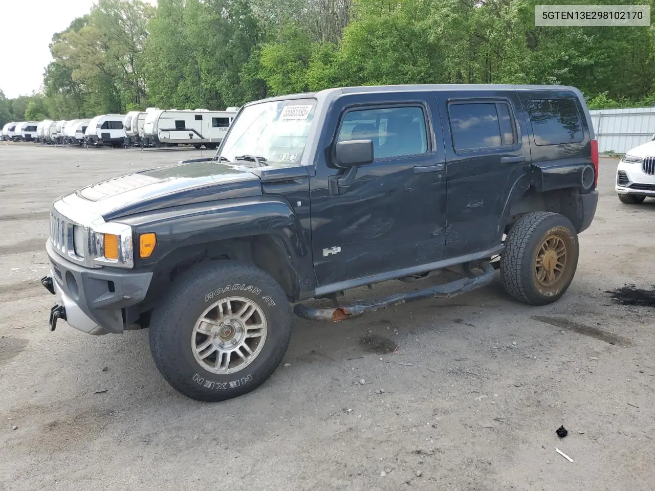 2009 Hummer H3 VIN: 5GTEN13E298102170 Lot: 55885595