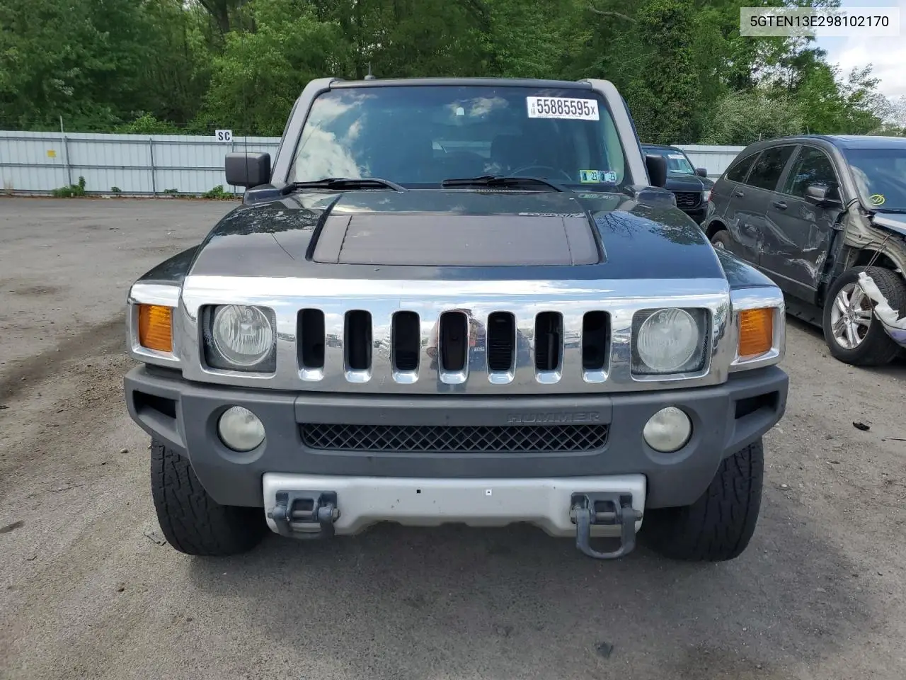 2009 Hummer H3 VIN: 5GTEN13E298102170 Lot: 55885595