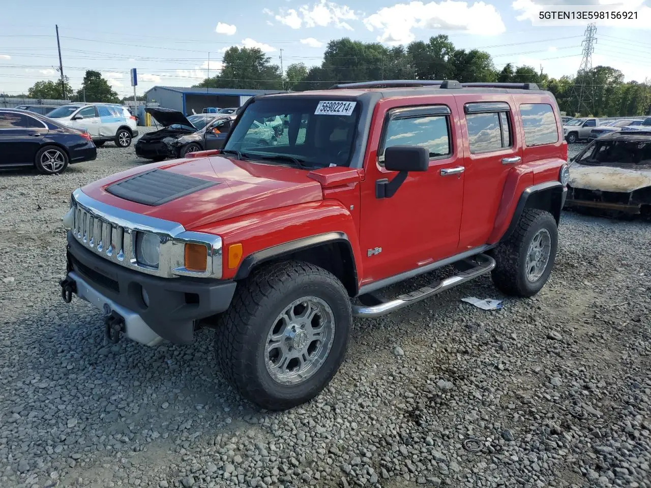 2009 Hummer H3 VIN: 5GTEN13E598156921 Lot: 56902214