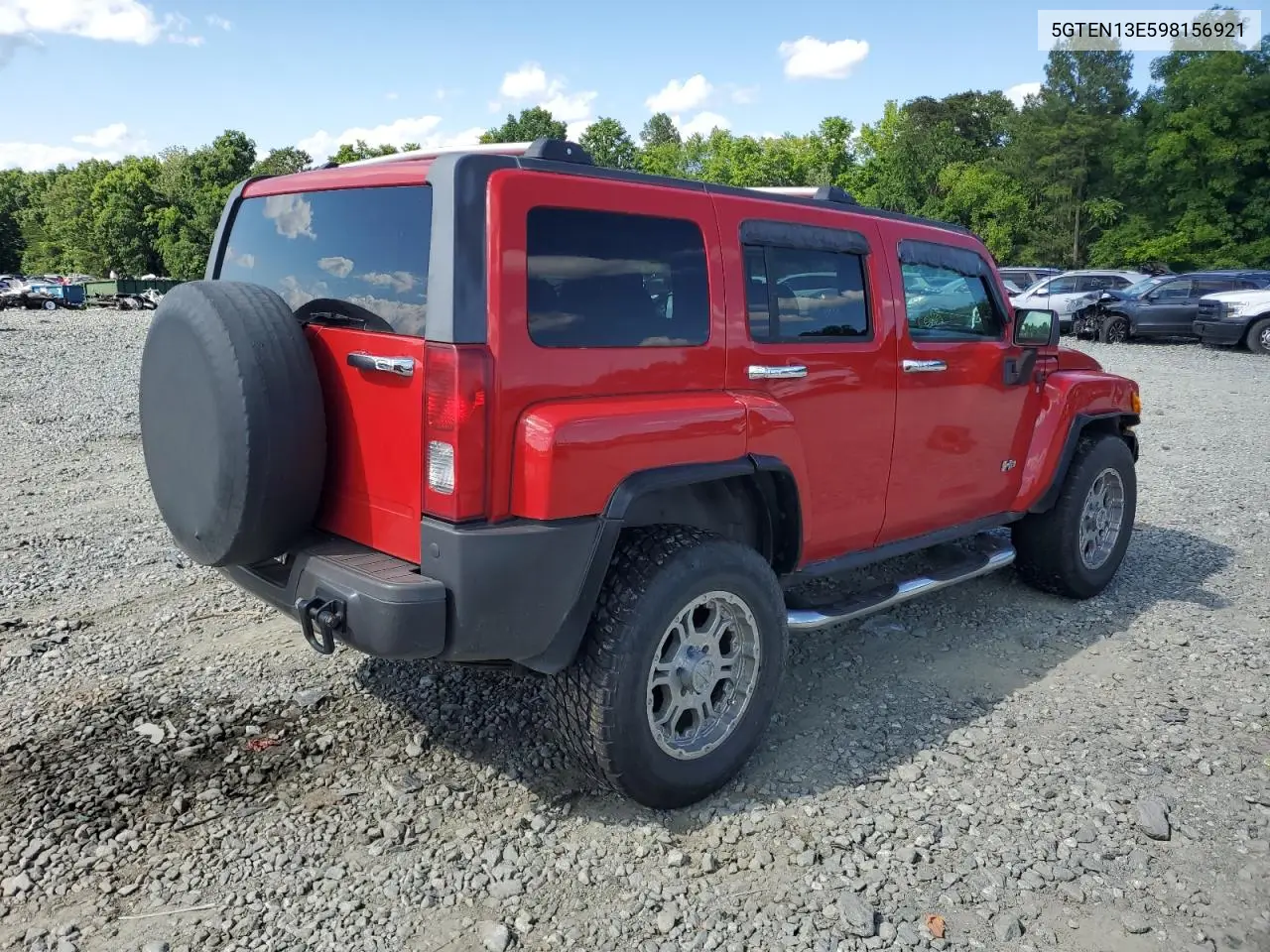 2009 Hummer H3 VIN: 5GTEN13E598156921 Lot: 56902214
