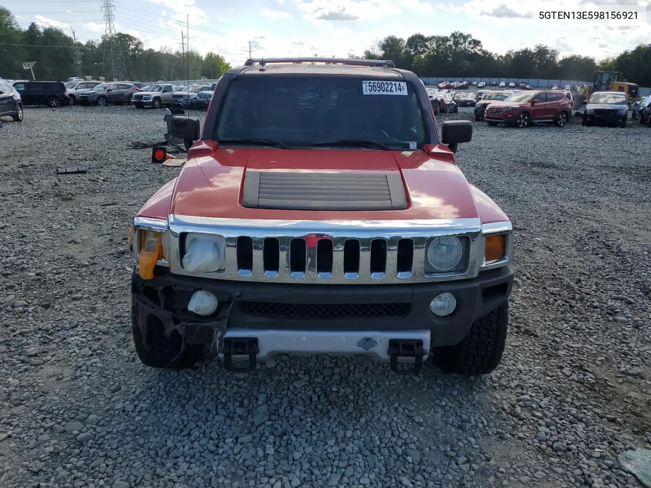 2009 Hummer H3 VIN: 5GTEN13E598156921 Lot: 56902214