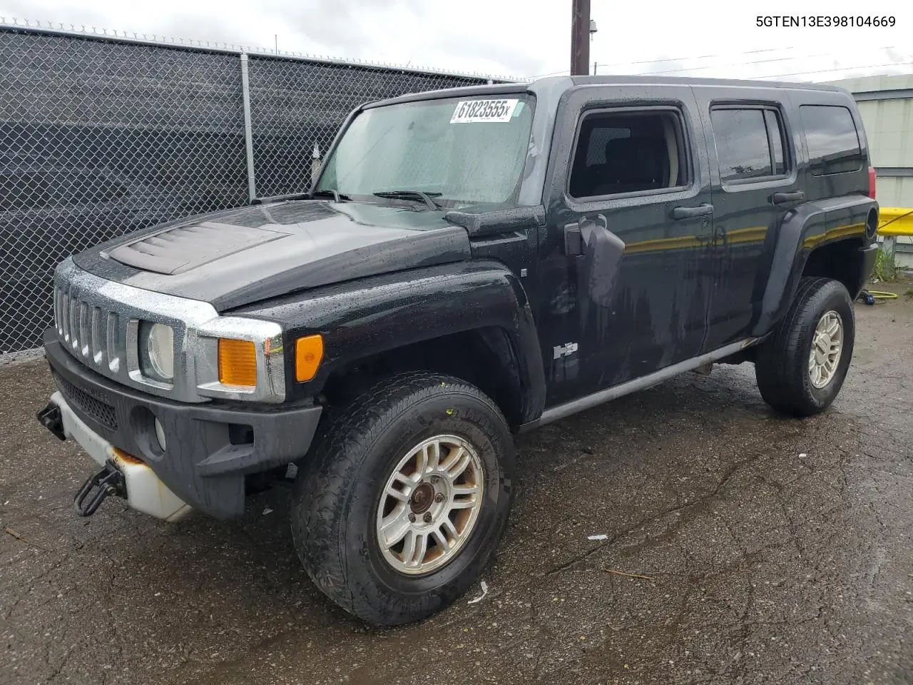 2009 Hummer H3 VIN: 5GTEN13E398104669 Lot: 61823555
