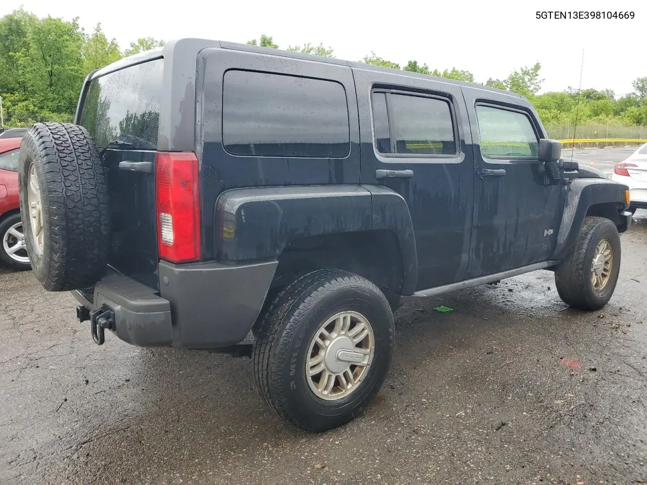 2009 Hummer H3 VIN: 5GTEN13E398104669 Lot: 61823555