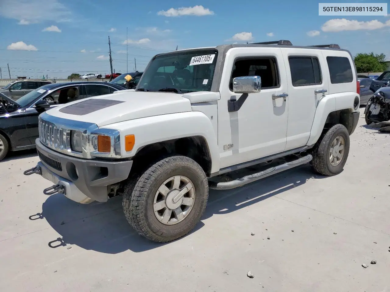 2009 Hummer H3 VIN: 5GTEN13E898115294 Lot: 64461105
