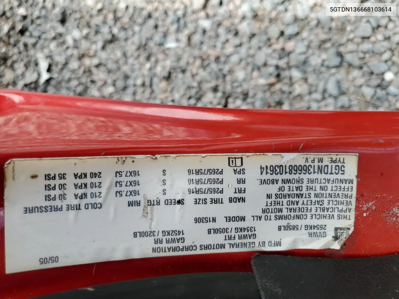 2016 Hummer H3 VIN: 5GTDN136668103614 Lot: 63947835