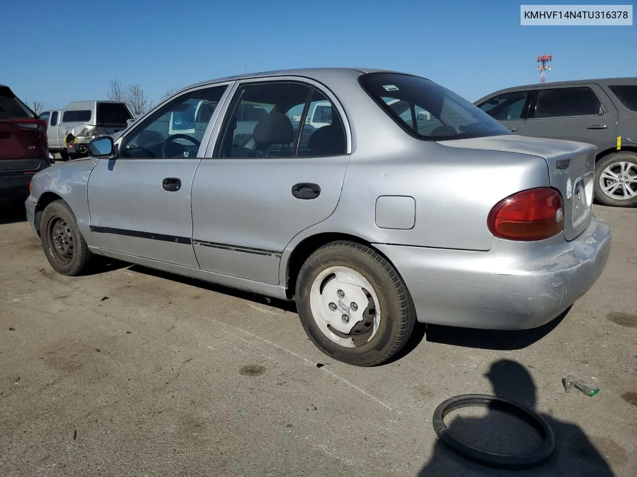 1996 Hyundai Accent Base VIN: KMHVF14N4TU316378 Lot: 88981945