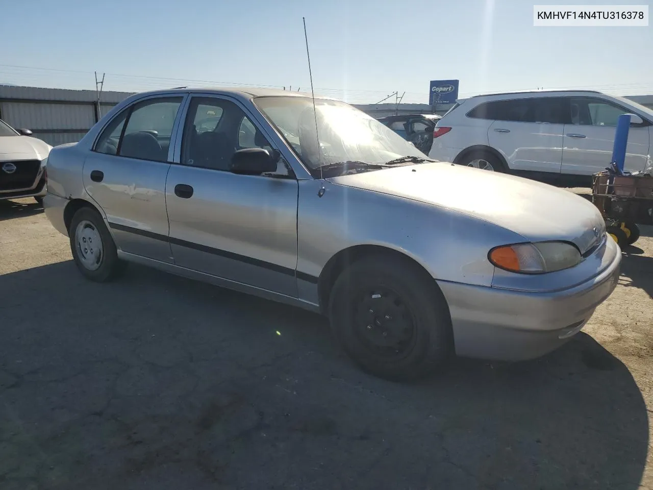1996 Hyundai Accent Base VIN: KMHVF14N4TU316378 Lot: 88981945