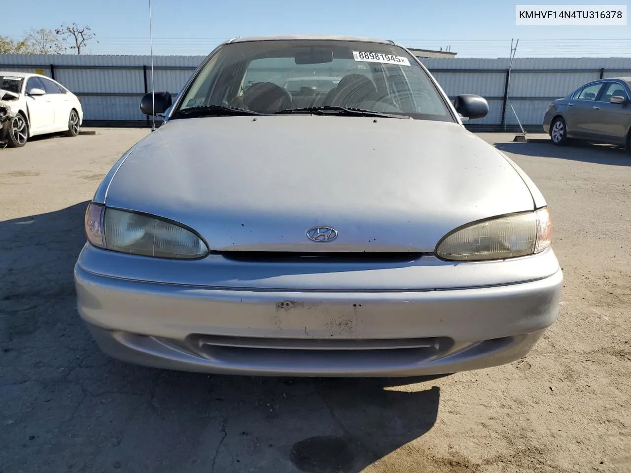 1996 Hyundai Accent Base VIN: KMHVF14N4TU316378 Lot: 88981945