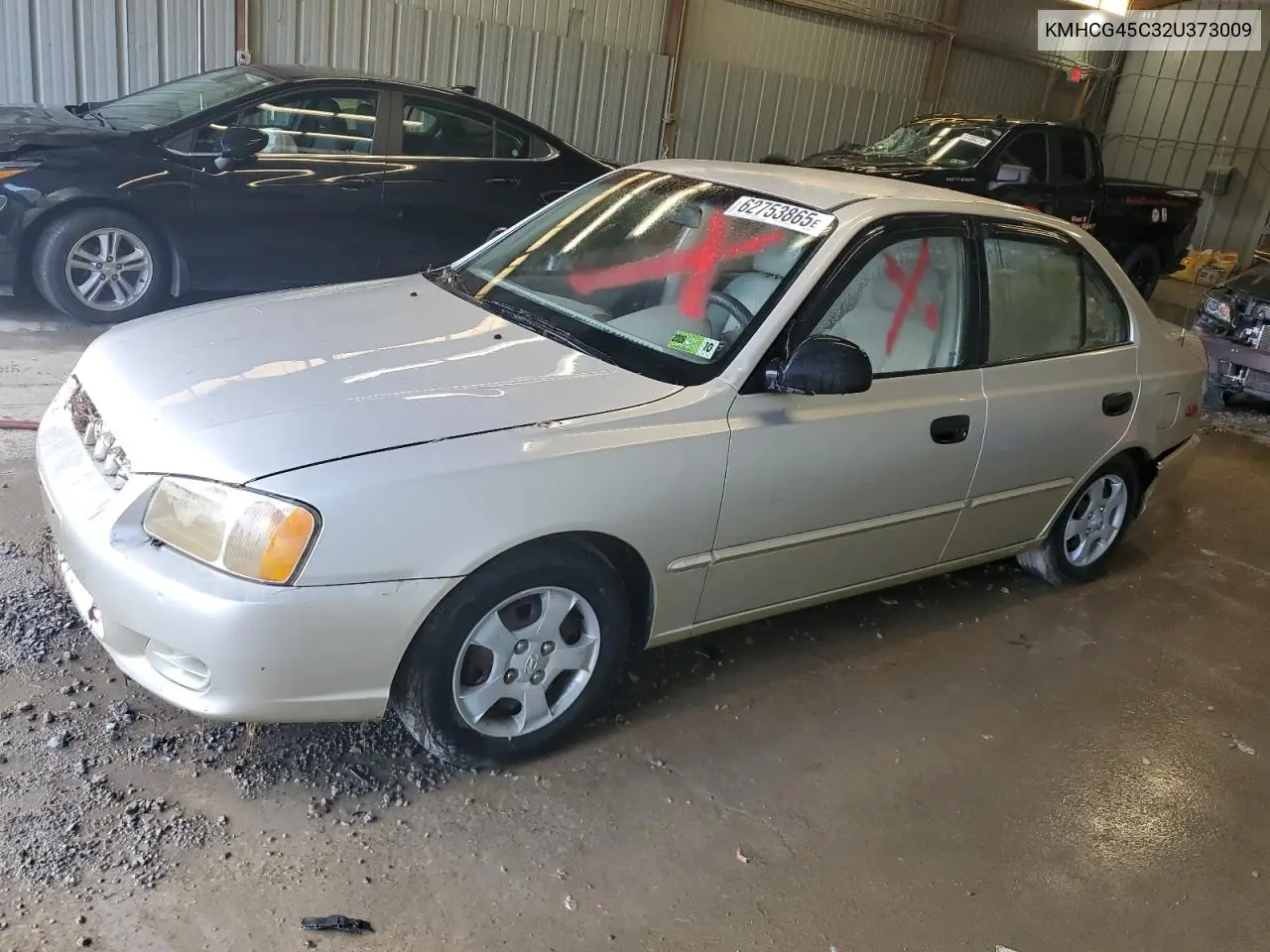 2002 Hyundai Accent Gl VIN: KMHCG45C32U373009 Lot: 62753865