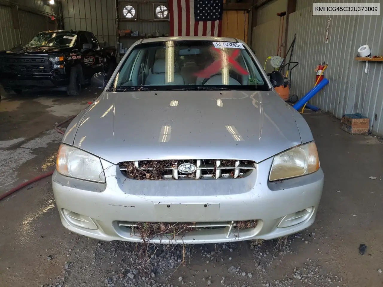 2002 Hyundai Accent Gl VIN: KMHCG45C32U373009 Lot: 62753865