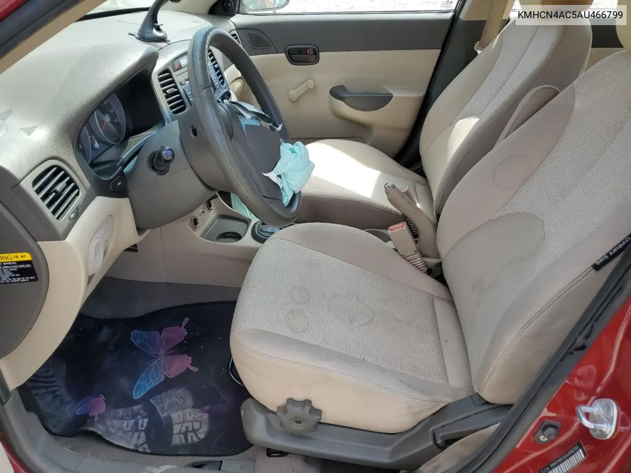 kmhcn4ac5au466799 KMHCN4AC5AU466799 2010 Hyundai Accent Gls
