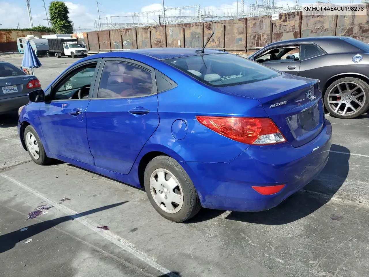 2012 Hyundai Accent Gls VIN: KMHCT4AE4CU198273 Lot: 56573995