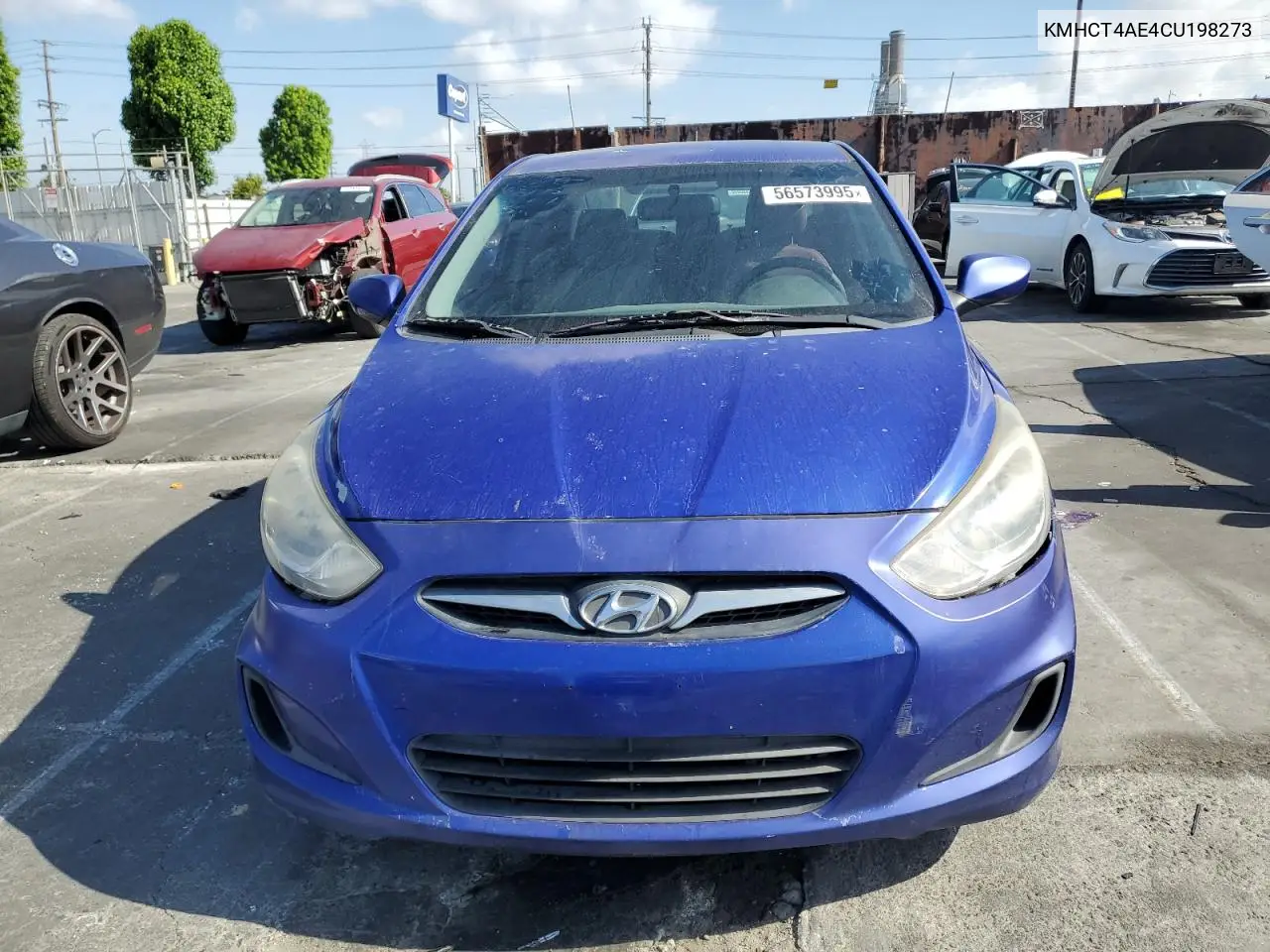 2012 Hyundai Accent Gls VIN: KMHCT4AE4CU198273 Lot: 56573995