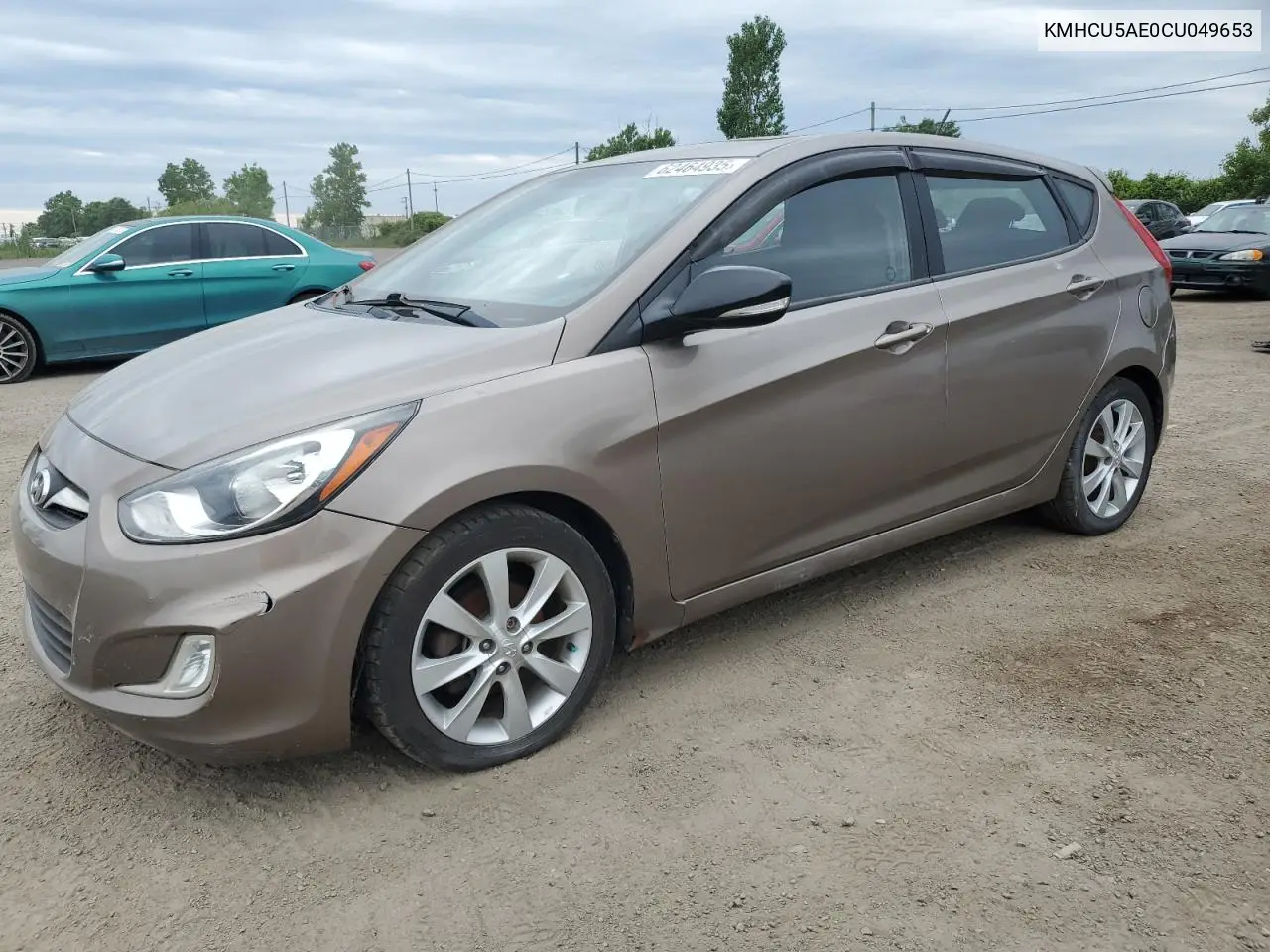 2012 Hyundai Accent Gls VIN: KMHCU5AE0CU049653 Lot: 62464935