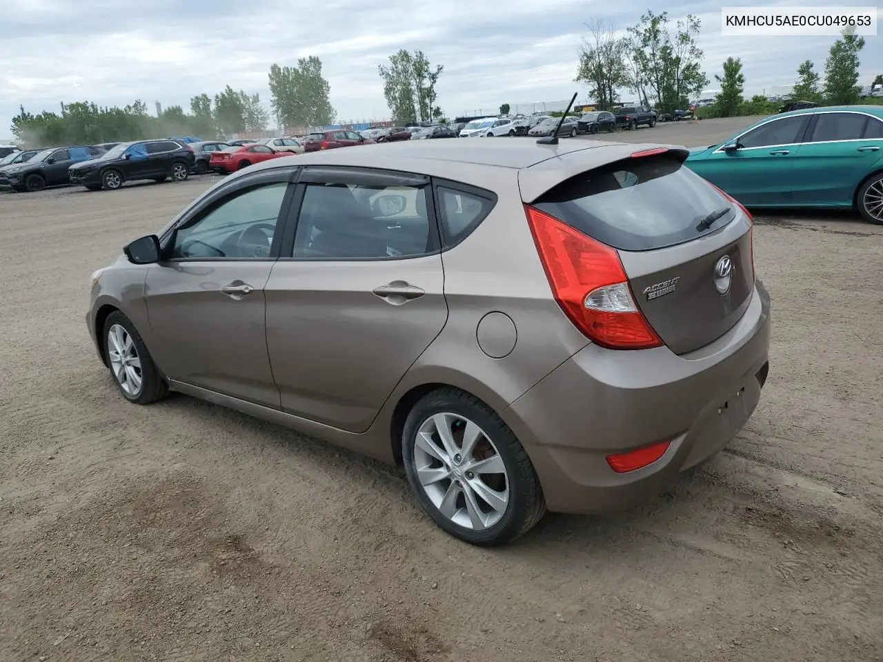 2012 Hyundai Accent Gls VIN: KMHCU5AE0CU049653 Lot: 62464935