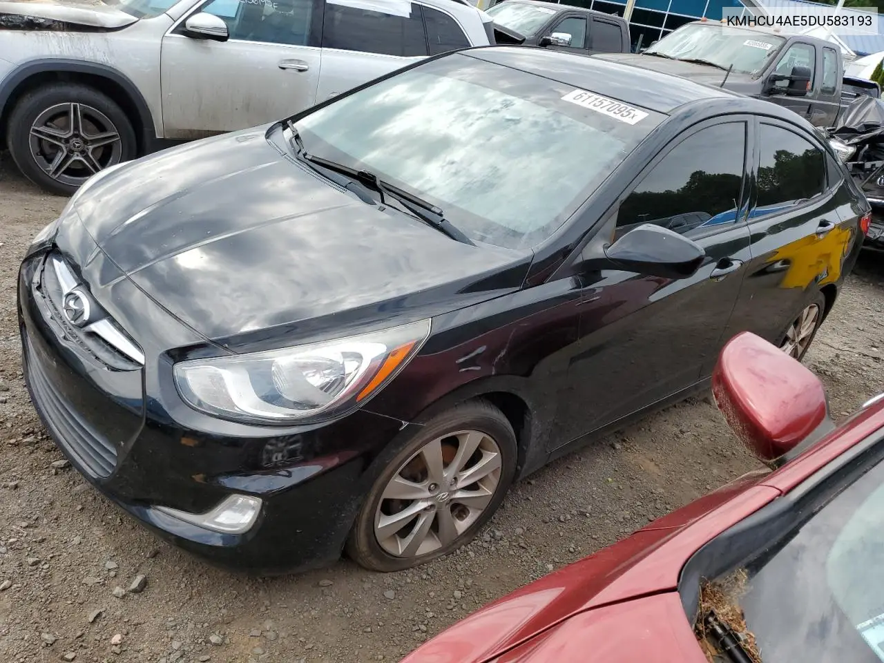 2013 Hyundai Accent Gls VIN: KMHCU4AE5DU583193 Lot: 61157095
