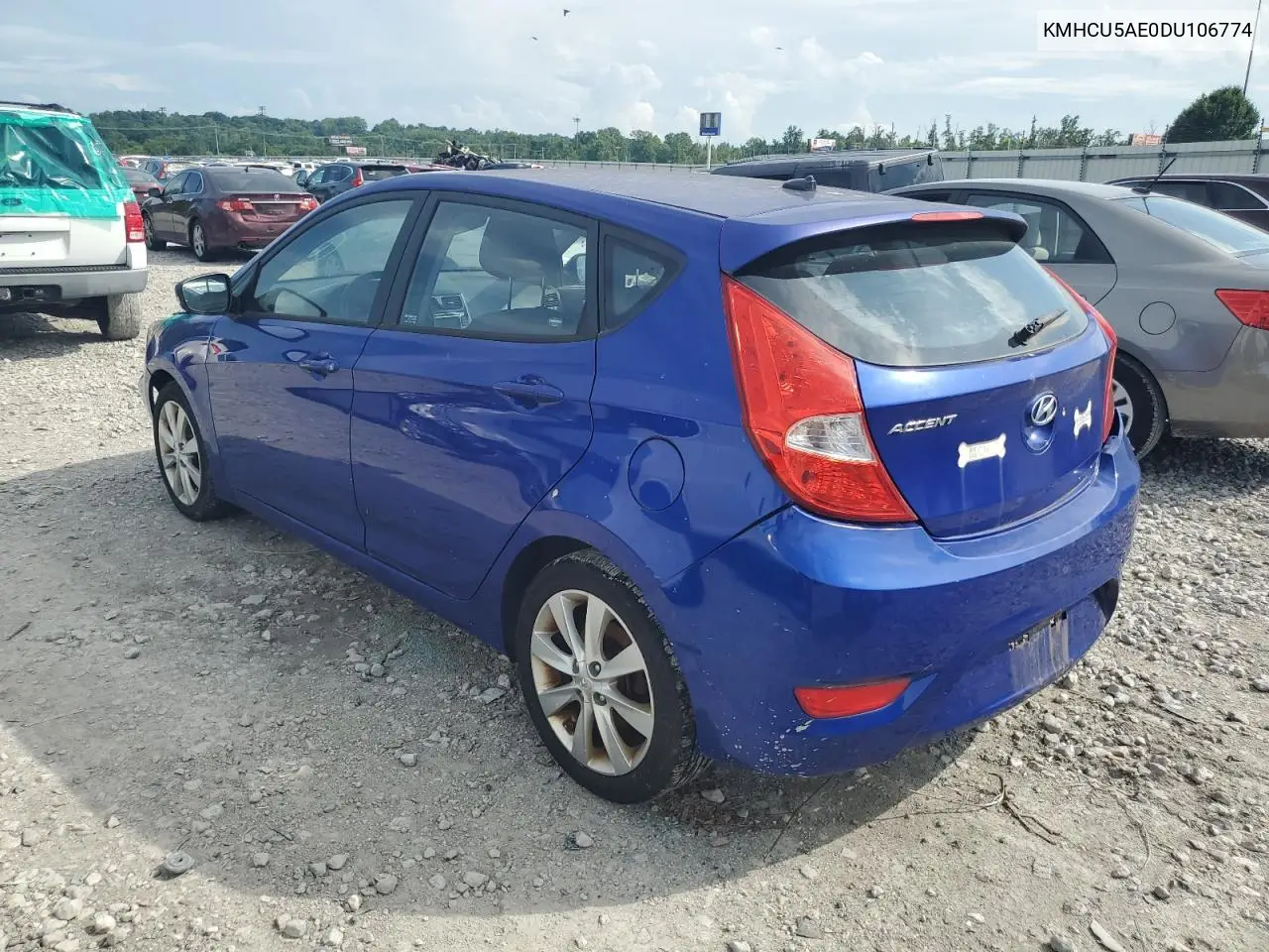 2013 Hyundai Accent Gls VIN: KMHCU5AE0DU106774 Lot: 65089135