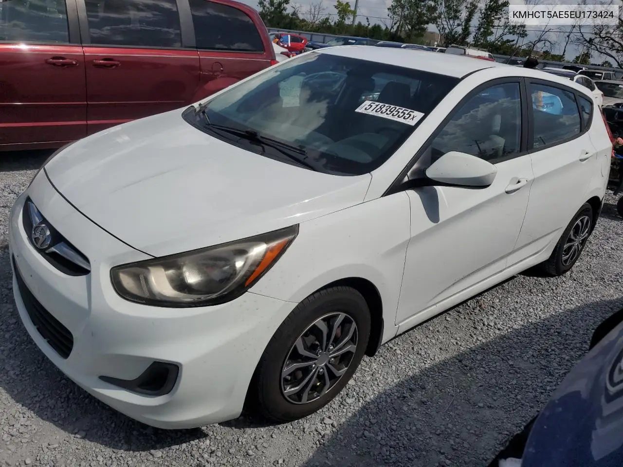 2014 Hyundai Accent Gls VIN: KMHCT5AE5EU173424 Lot: 51839555