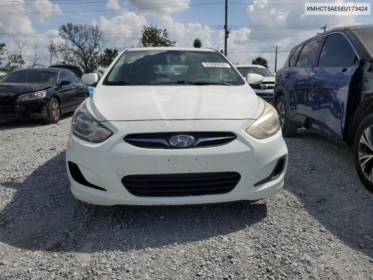 2014 Hyundai Accent Gls VIN: KMHCT5AE5EU173424 Lot: 51839555