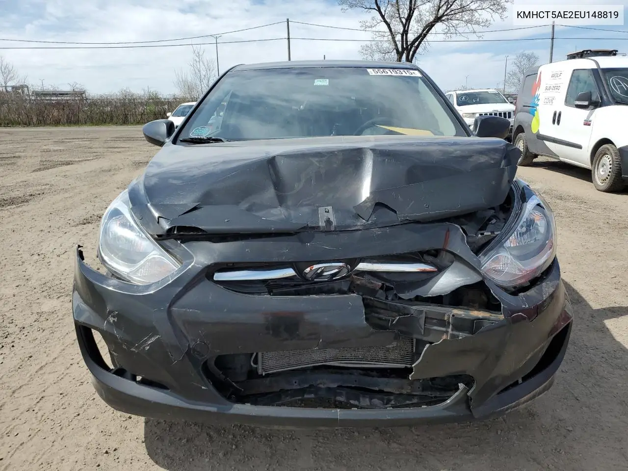 2014 Hyundai Accent Gls VIN: KMHCT5AE2EU148819 Lot: 55619315