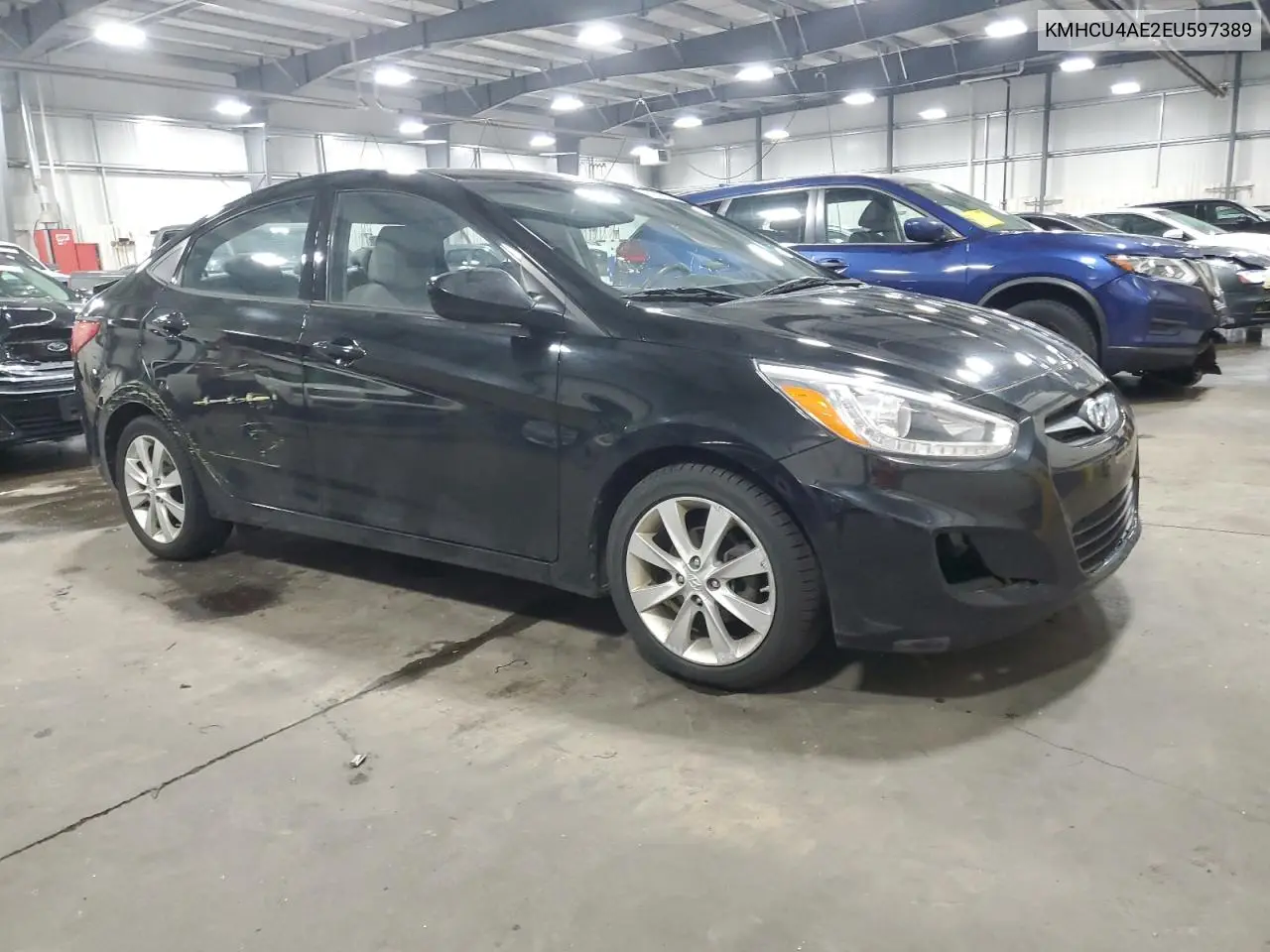 2014 Hyundai Accent Gls VIN: KMHCU4AE2EU597389 Lot: 56226615