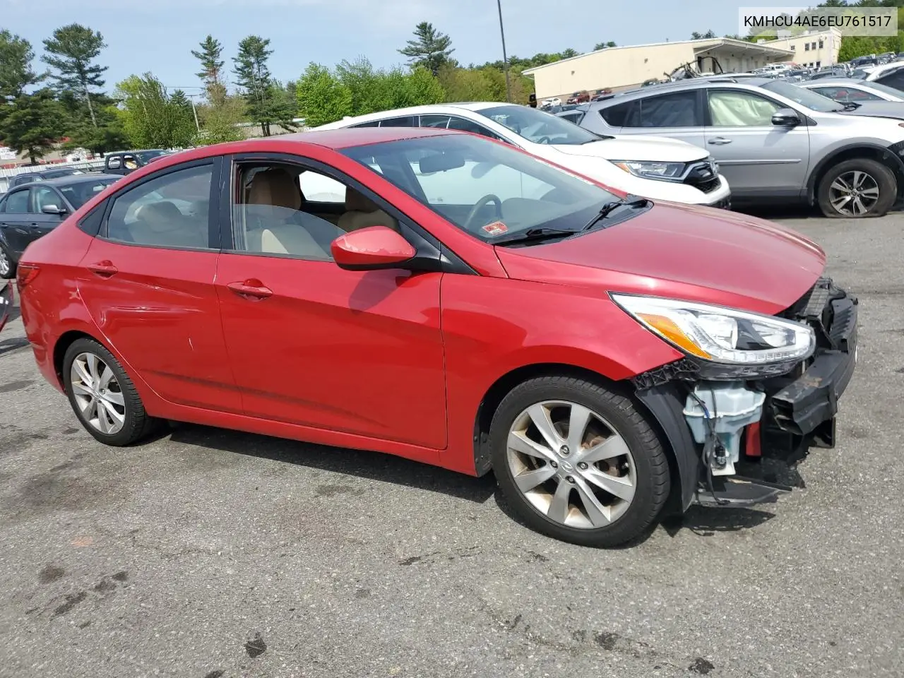 2014 Hyundai Accent Gls VIN: KMHCU4AE6EU761517 Lot: 56512765