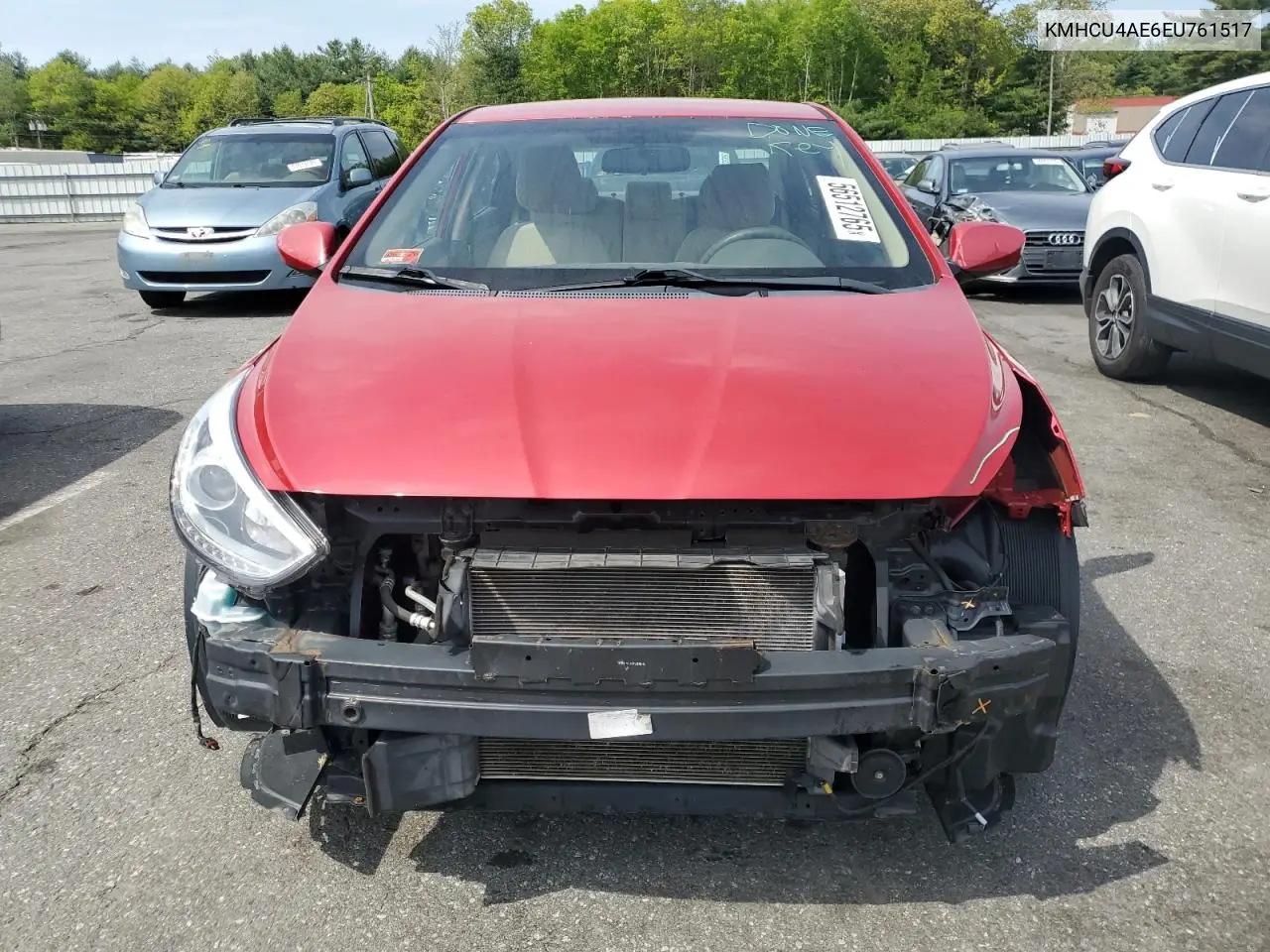 2014 Hyundai Accent Gls VIN: KMHCU4AE6EU761517 Lot: 56512765