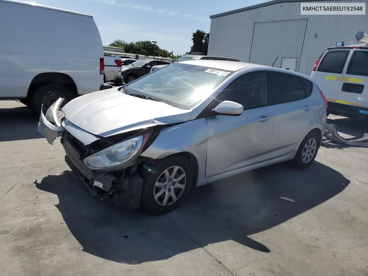 2014 Hyundai Accent Gls VIN: KMHCT5AE8EU192548 Lot: 58874835