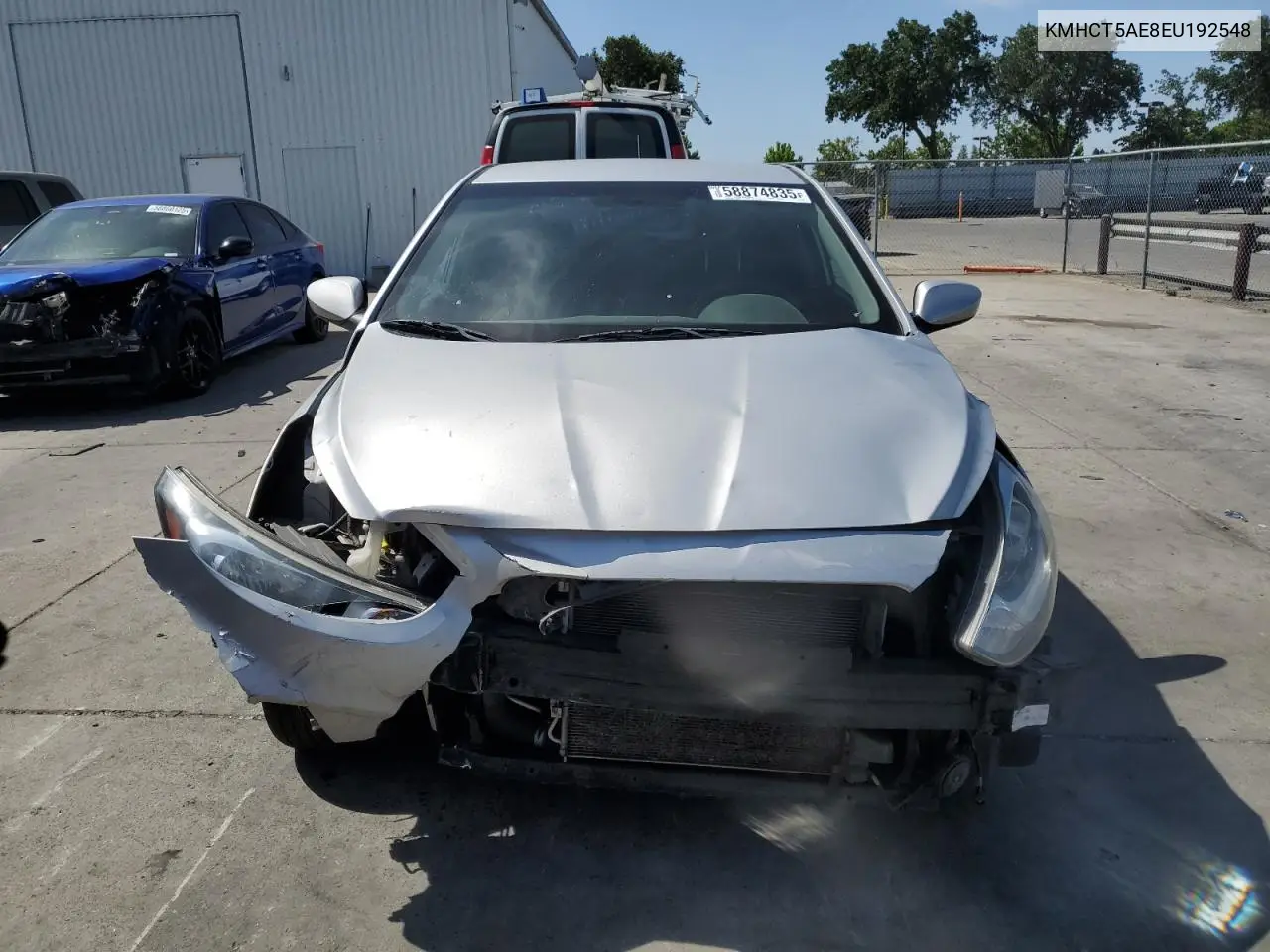2014 Hyundai Accent Gls VIN: KMHCT5AE8EU192548 Lot: 58874835