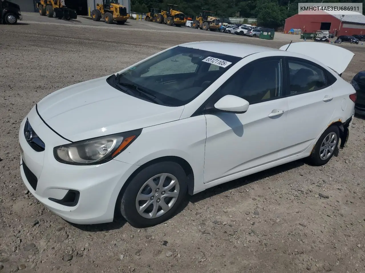 2014 Hyundai Accent Gls VIN: KMHCT4AE3EU686911 Lot: 65121105