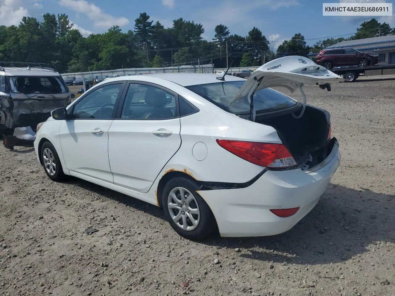 2014 Hyundai Accent Gls VIN: KMHCT4AE3EU686911 Lot: 65121105