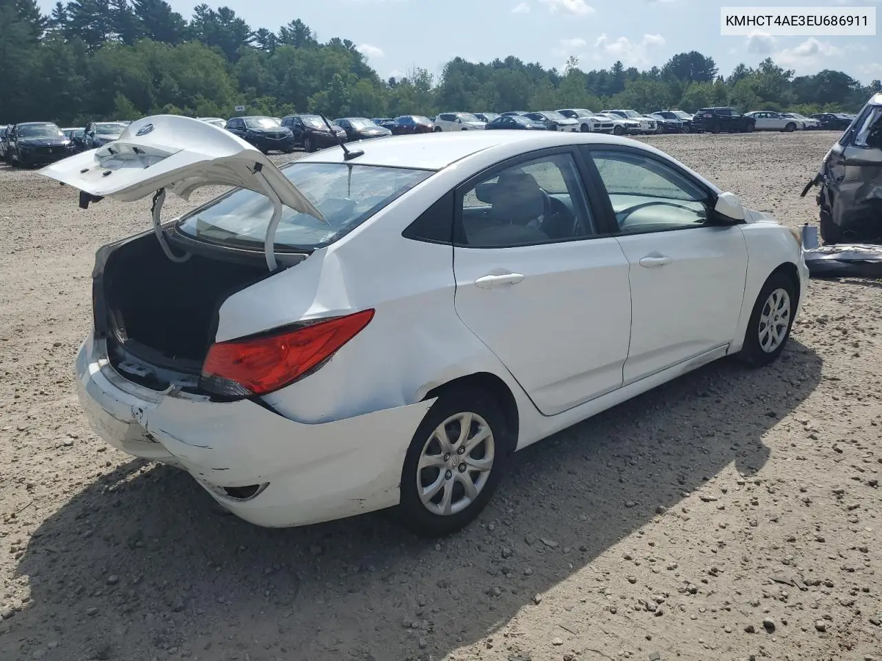 2014 Hyundai Accent Gls VIN: KMHCT4AE3EU686911 Lot: 65121105