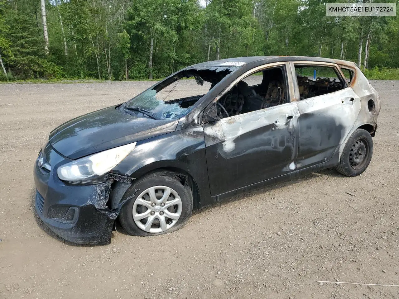 2014 Hyundai Accent Gls VIN: KMHCT5AE1EU172724 Lot: 65791934