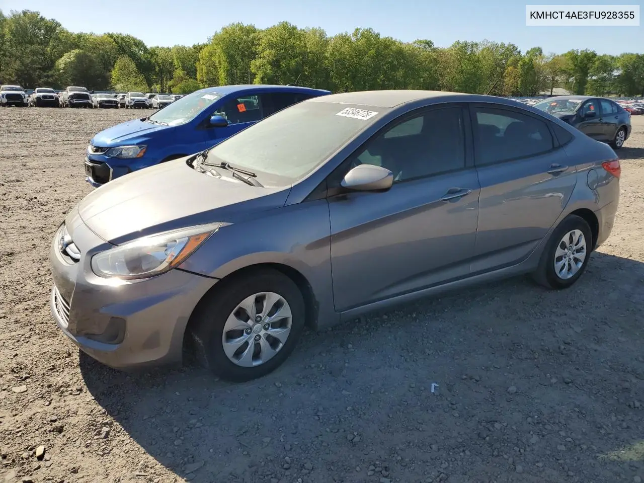2015 Hyundai Accent Gls VIN: KMHCT4AE3FU928355 Lot: 53346775